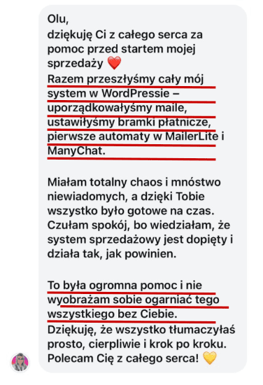 Opinia klientki