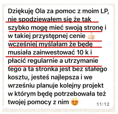 Opinia klientki