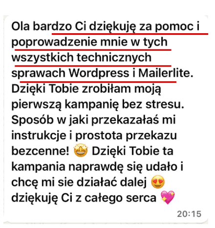 Opinia klientki